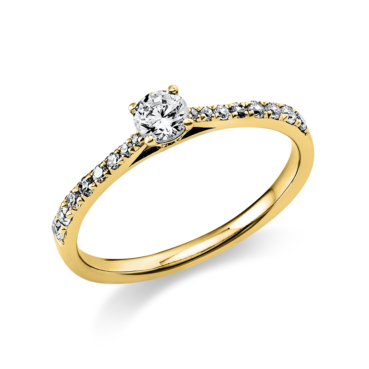Solitaire mit Besatz Ring - 1A424