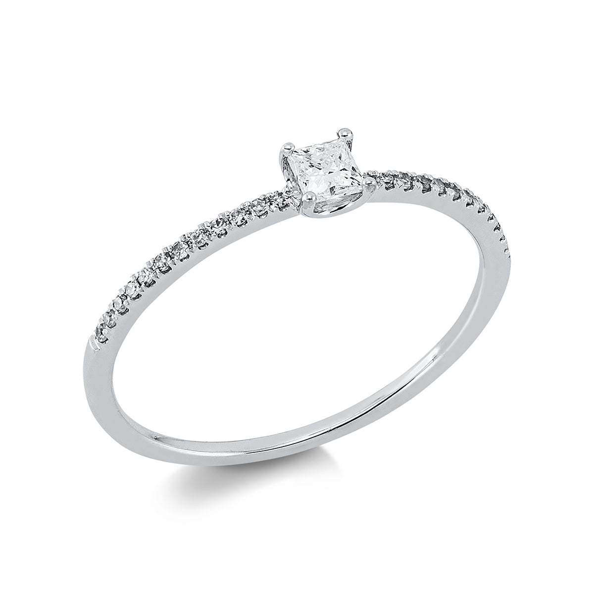 Solitaire mit Besatz Ring - 1EU10