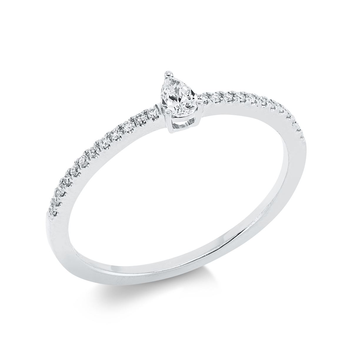Solitaire mit Besatz Ring - 1FG74