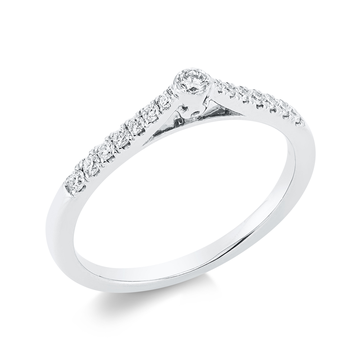 Solitaire mit Besatz Ring - 1FX64