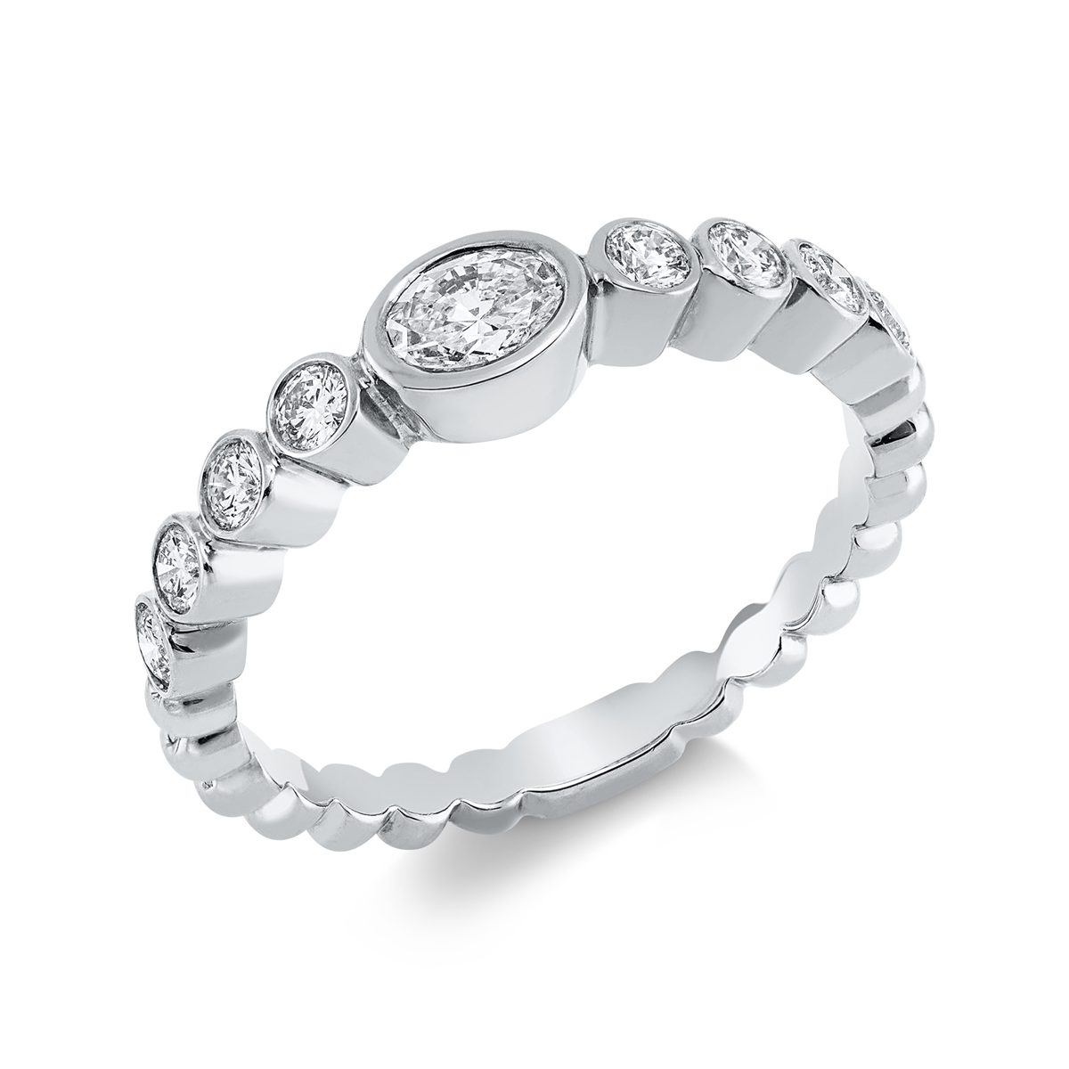 Solitaire mit Besatz Ring - 1GH77