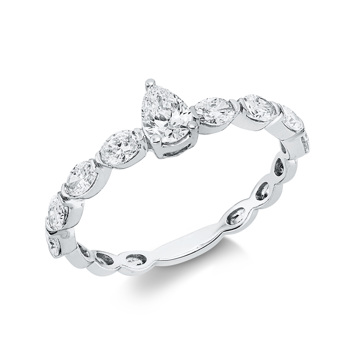 Solitaire mit Besatz Ring - 1GV76