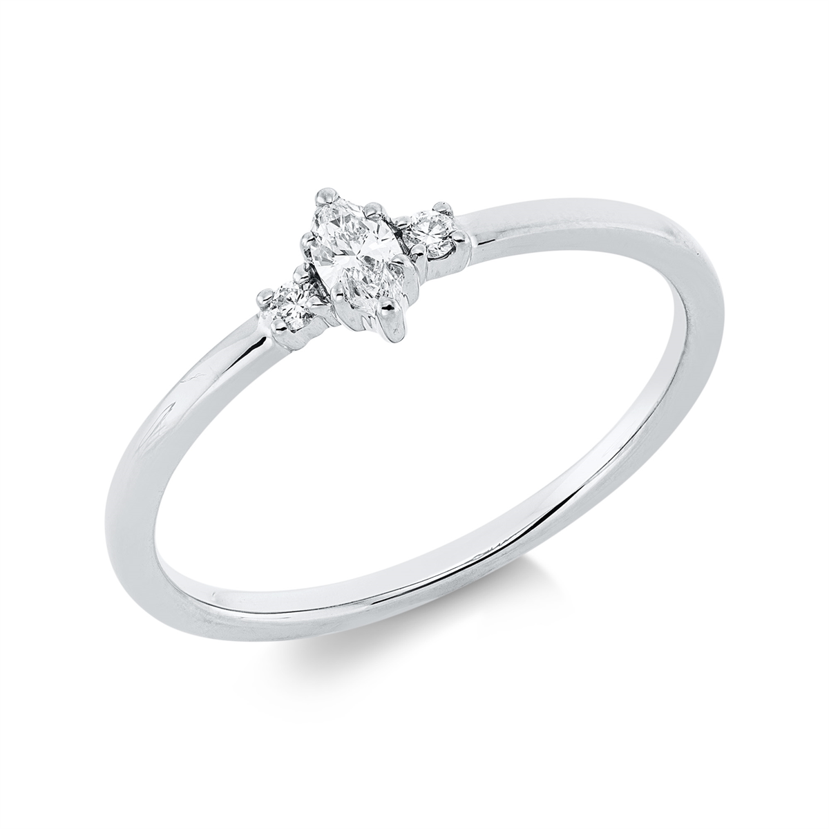 Solitaire mit Besatz Ring - 1HN01