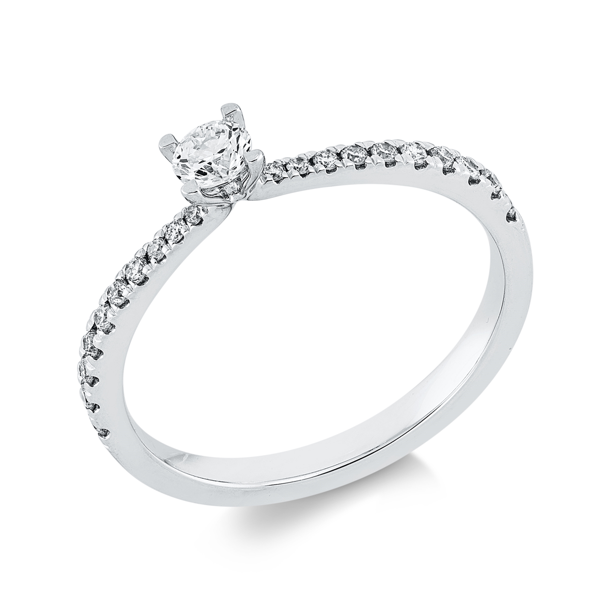 Solitaire mit Besatz Ring - 1HO45