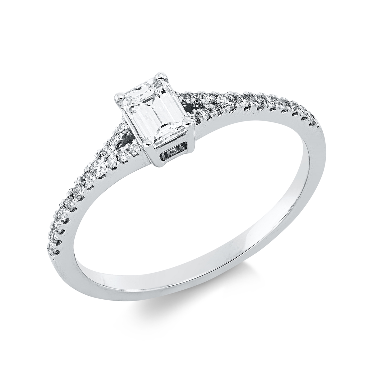 Solitaire mit Besatz Ring - 1ID18