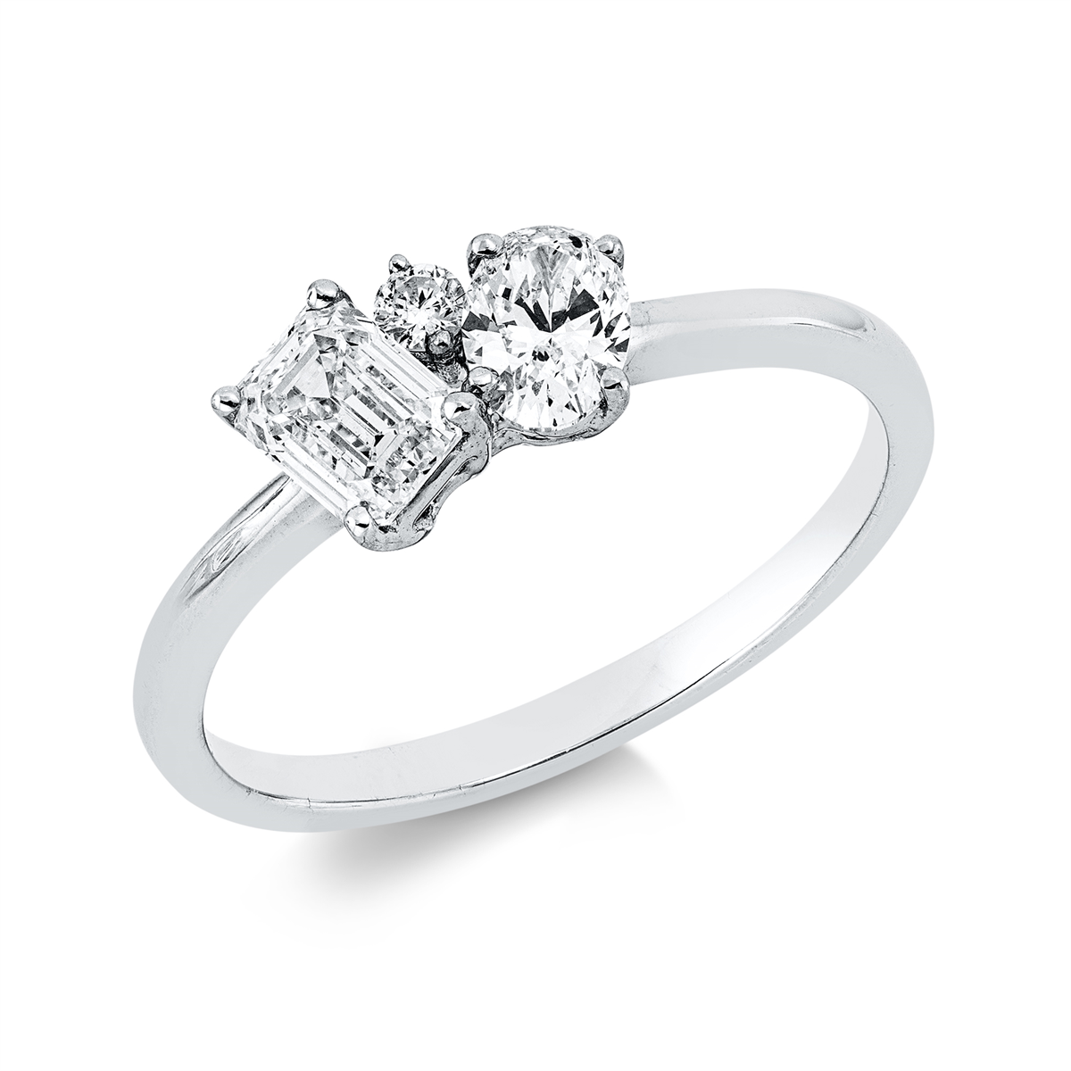 Solitaire mit Besatz Ring - 1II02
