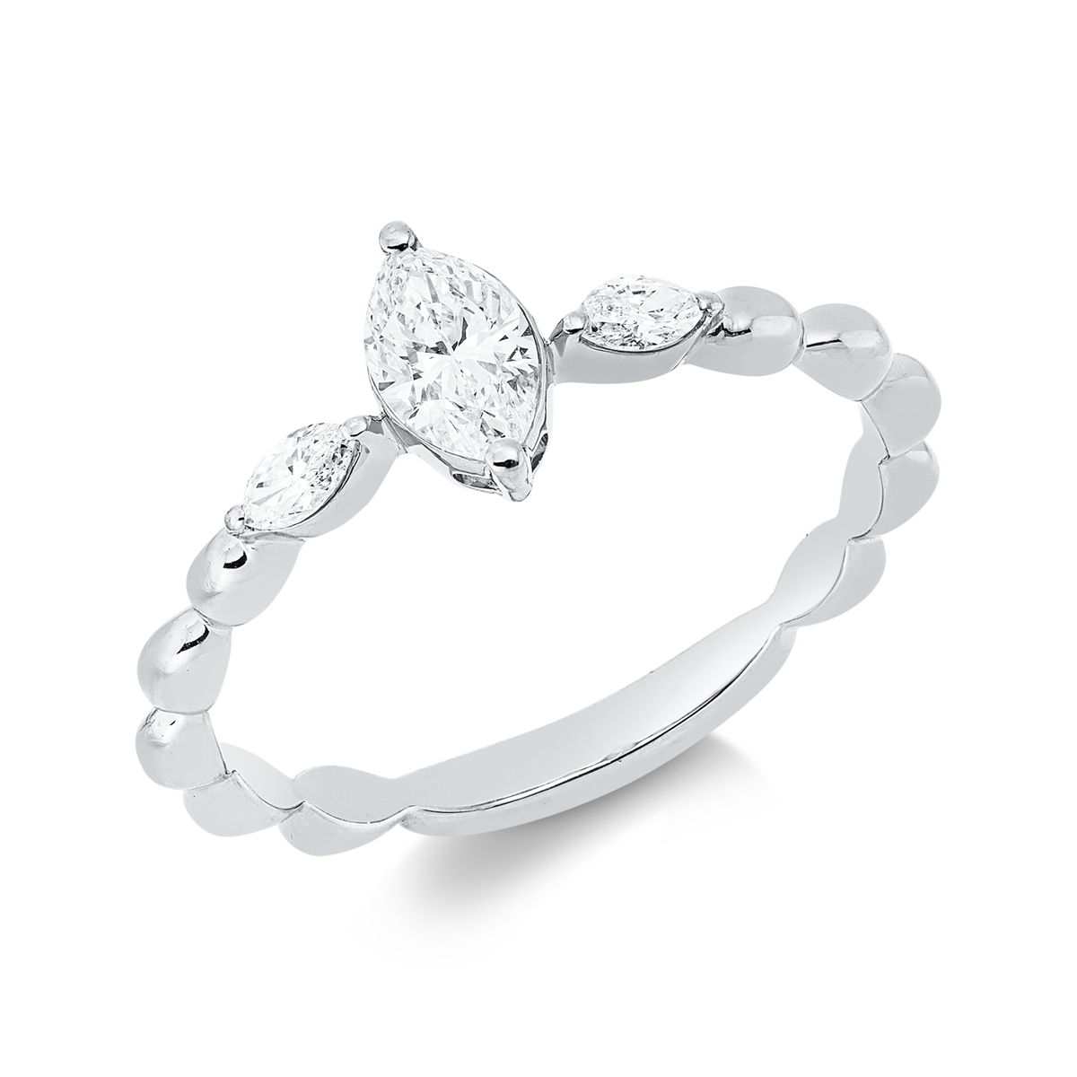 Solitaire mit Besatz Ring - 1IW13