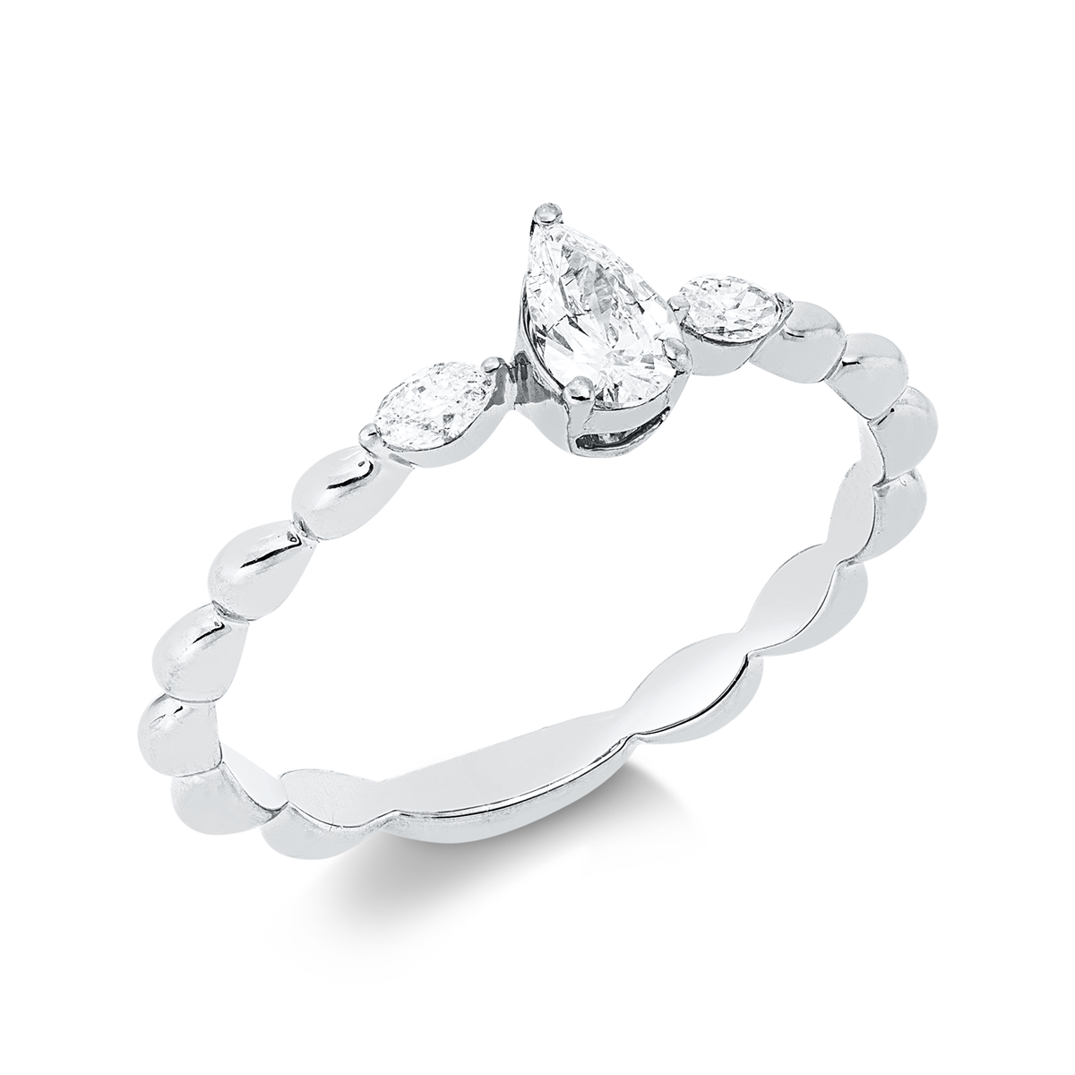 Solitaire mit Besatz Ring - 1IW14