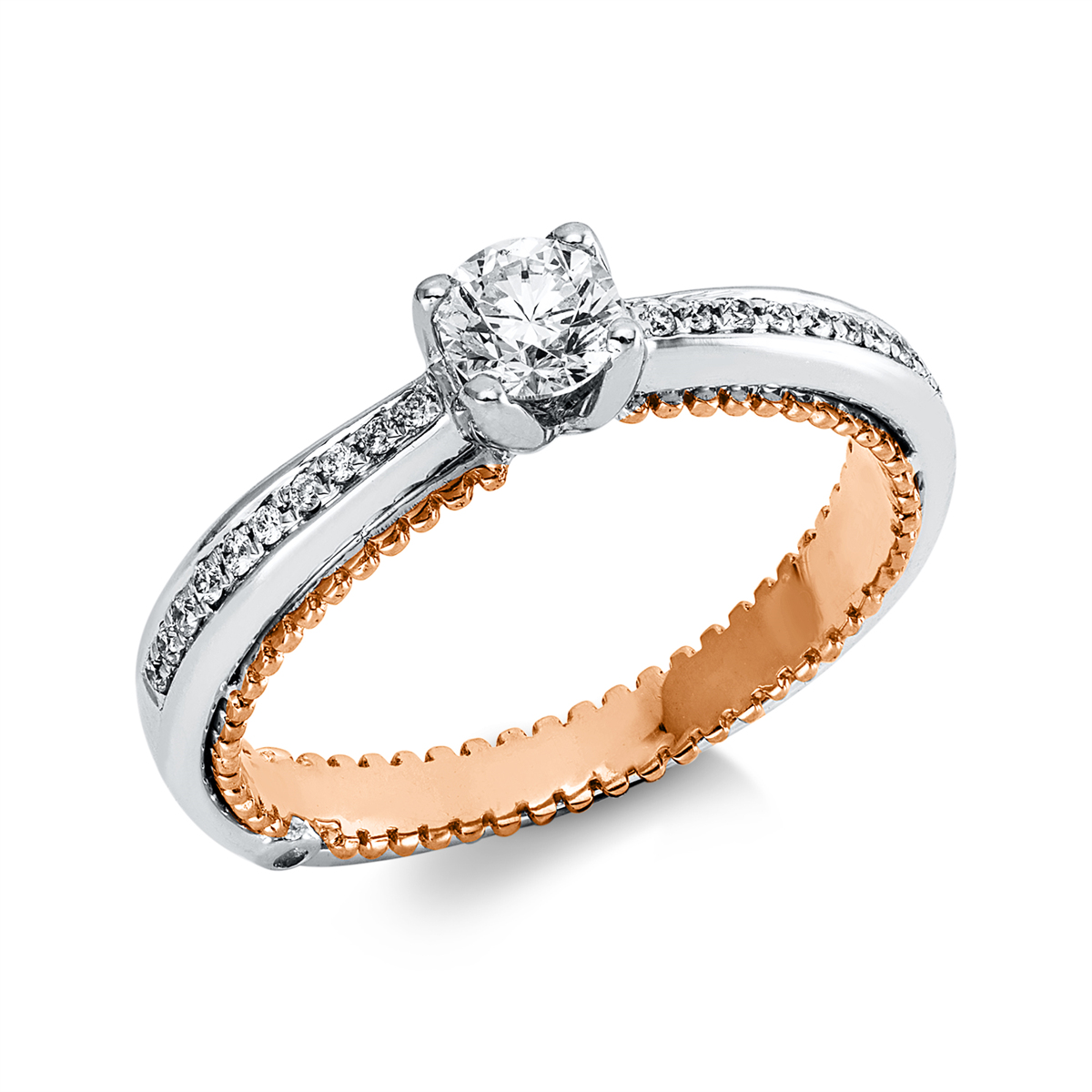 Solitaire mit Besatz Ring - 1JA83