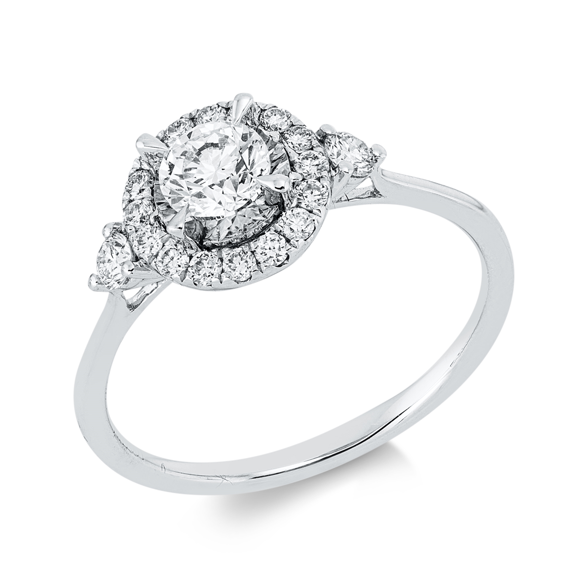 Solitaire mit Besatz Ring - 1JD78
