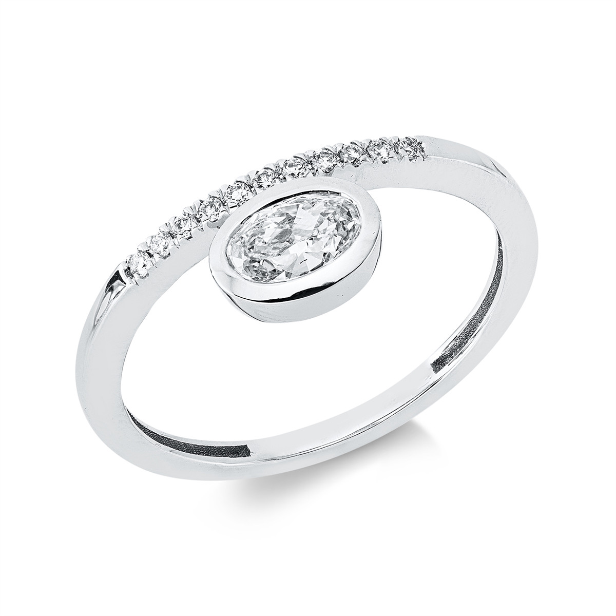 Solitaire mit Besatz Ring - 1JL17
