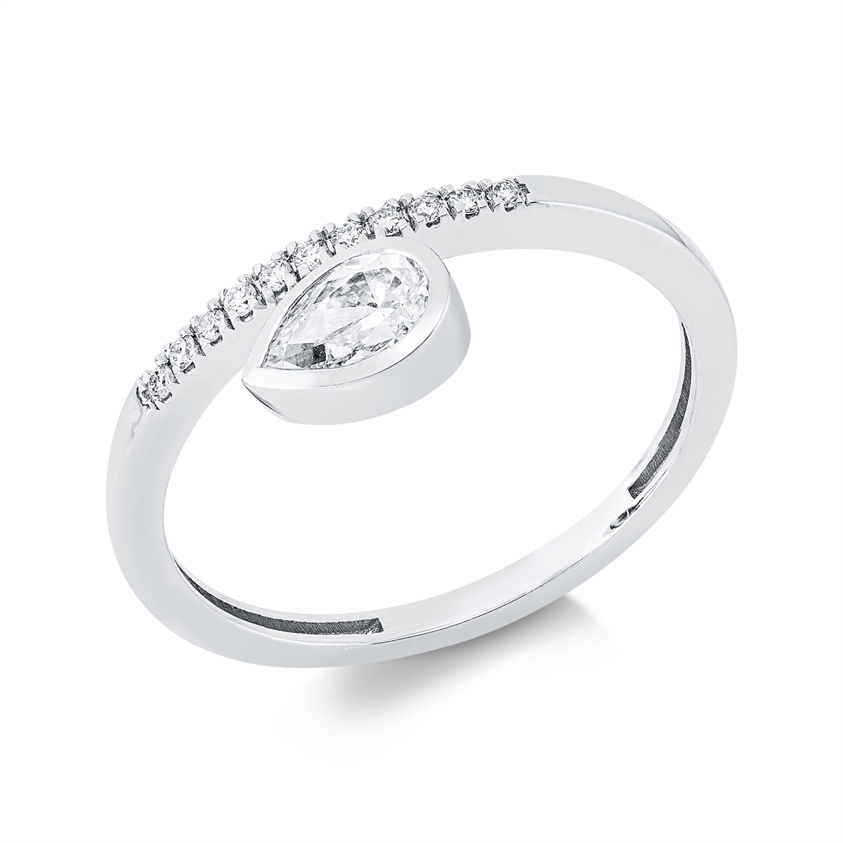 Solitaire mit Besatz Ring - 1JL18
