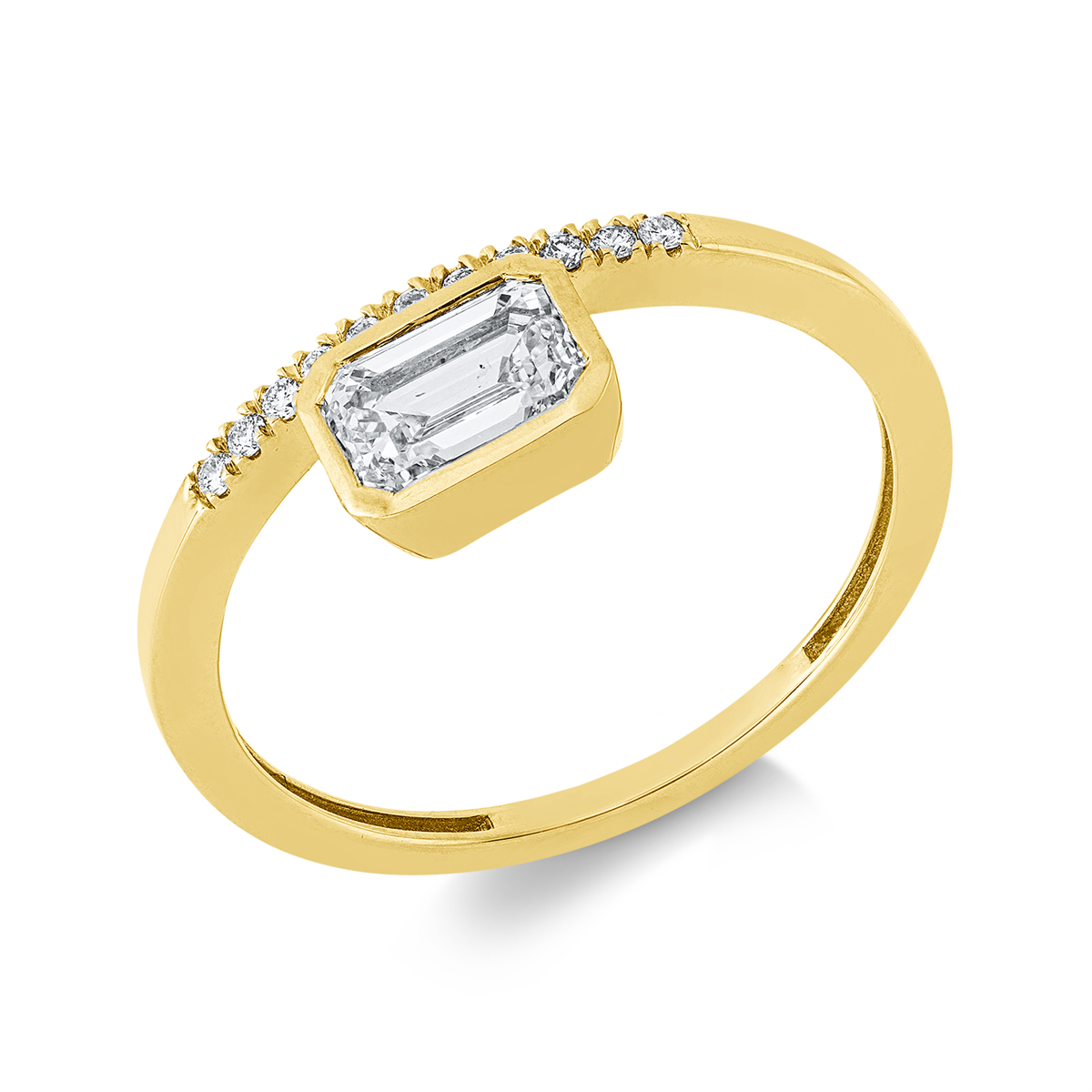 Solitaire mit Besatz Ring - 1JM33