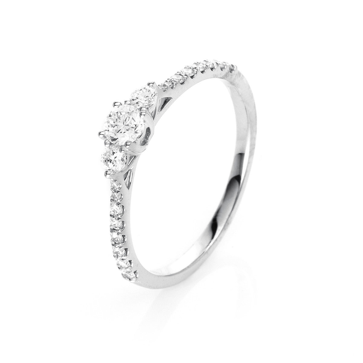 Solitaire mit Besatz Ring - 1K361