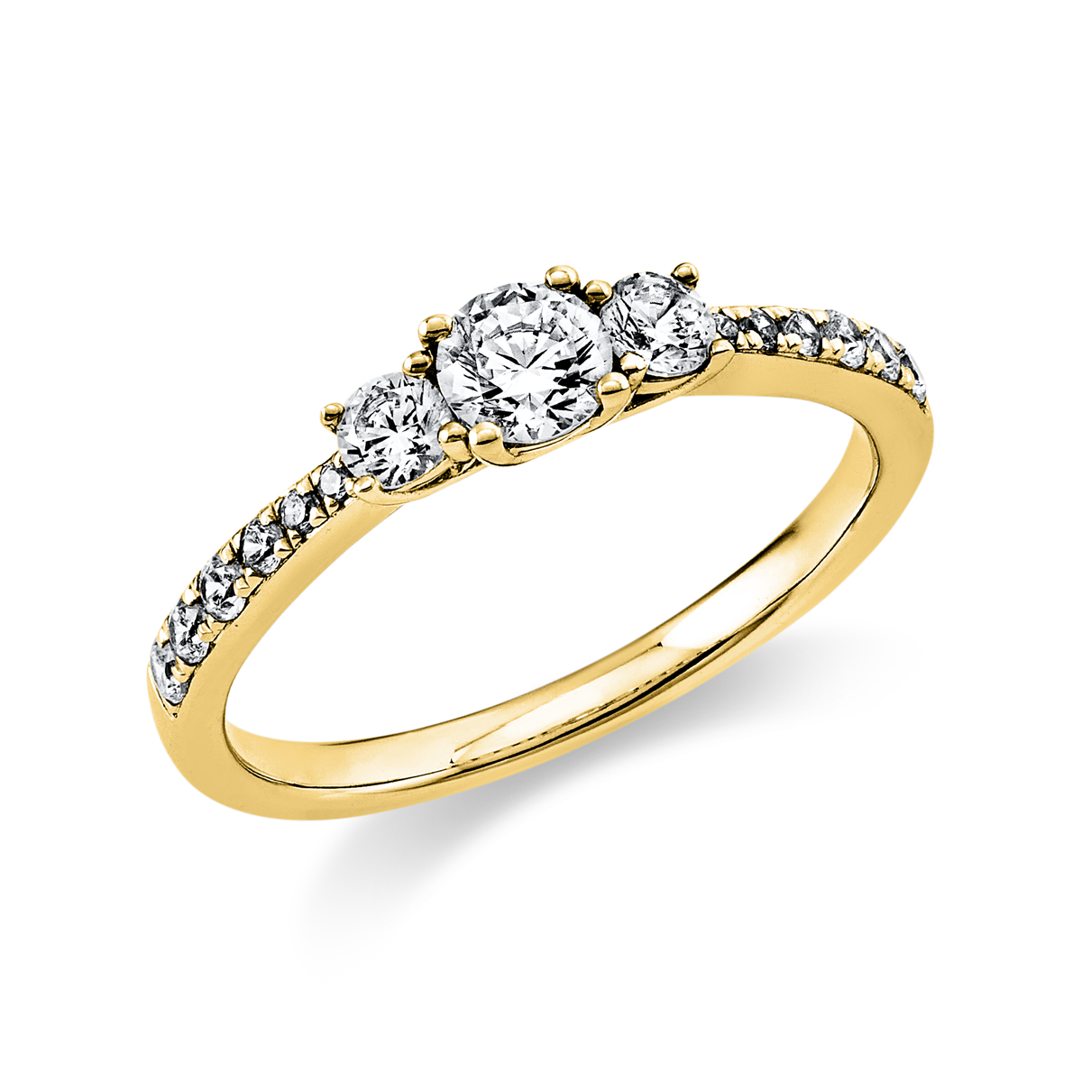 Solitaire mit Besatz Ring - 1K435