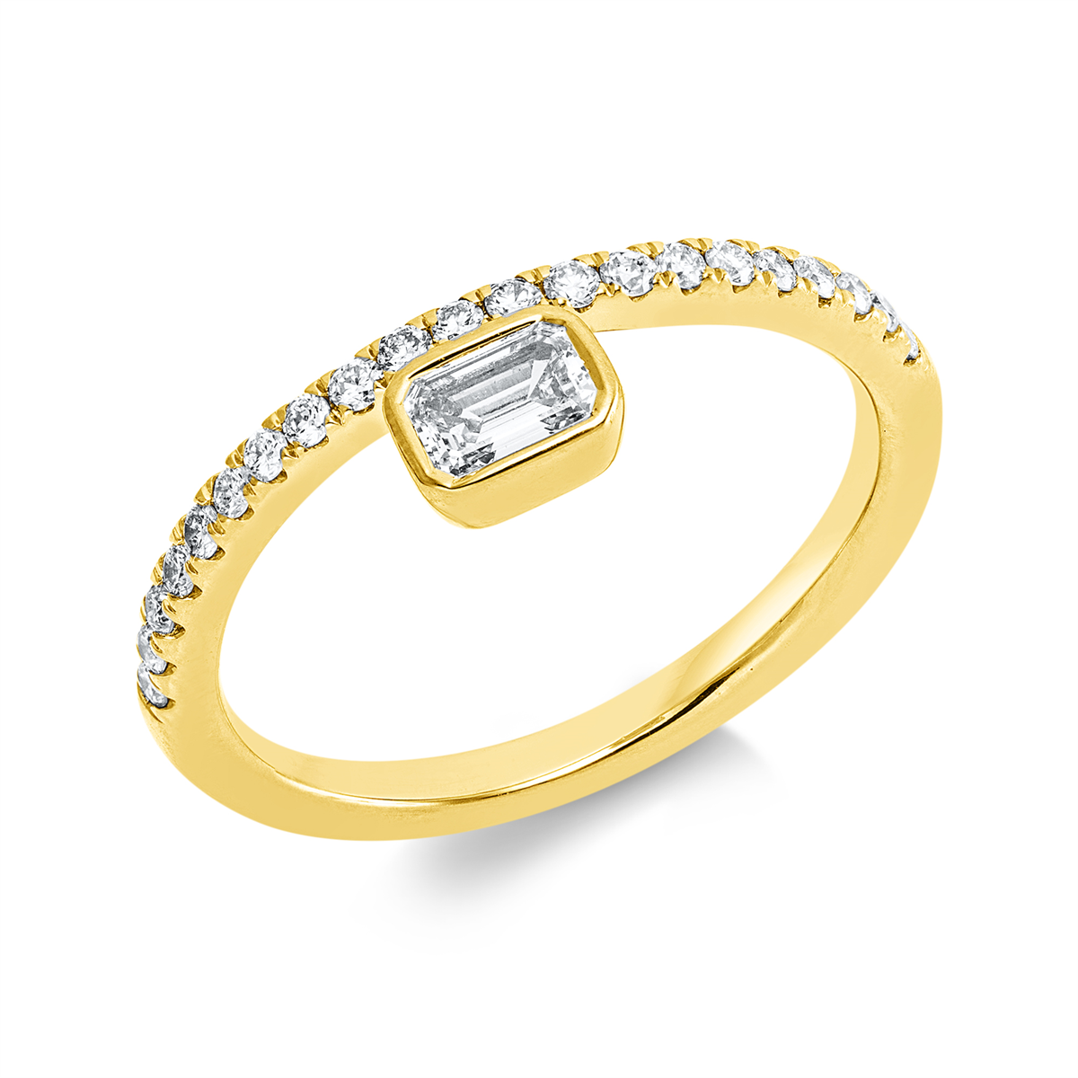 Solitaire mit Besatz Ring - 1KC05