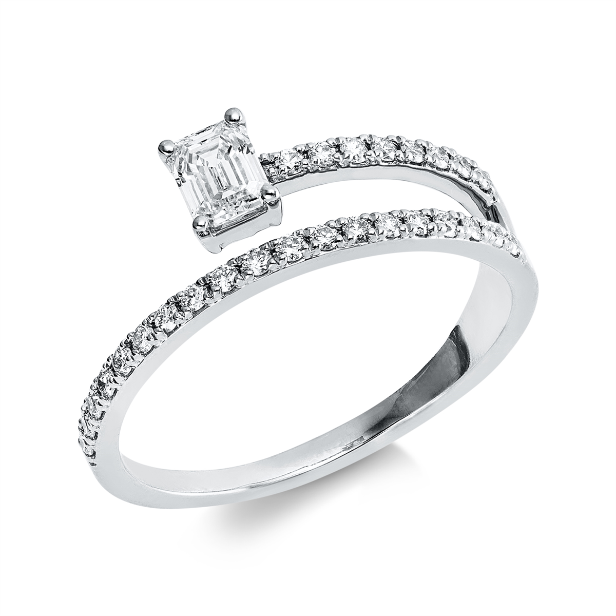 Solitaire mit Besatz Ring - 1KC46