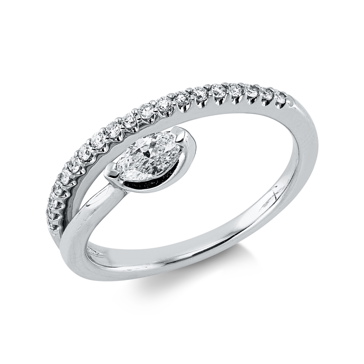 Solitaire mit Besatz Ring - 1KN31