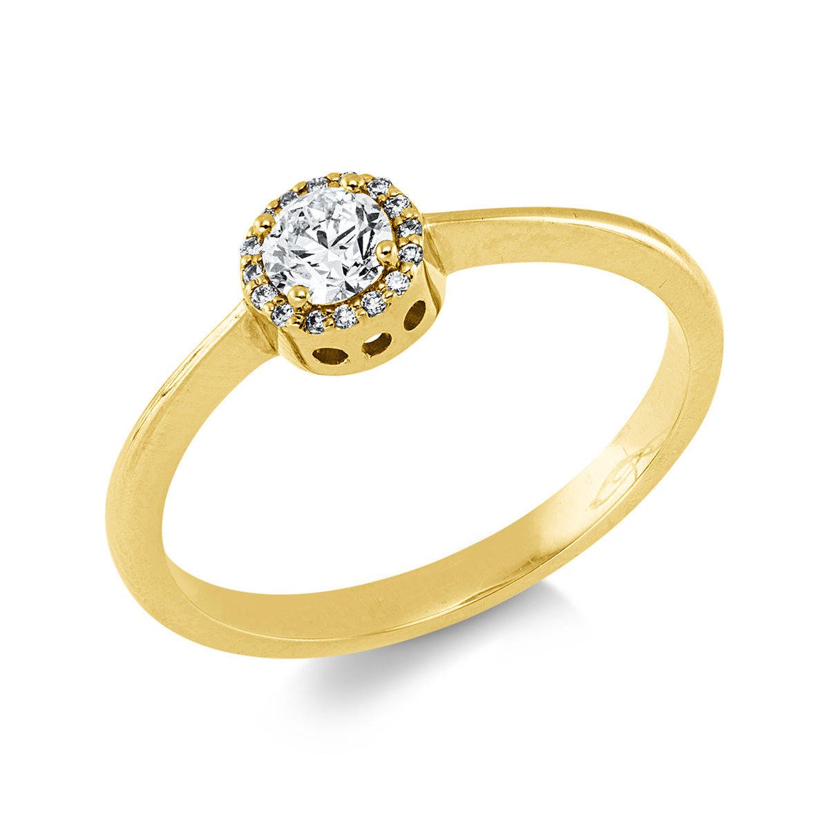 Solitaire mit Besatz Ring - 1KO91