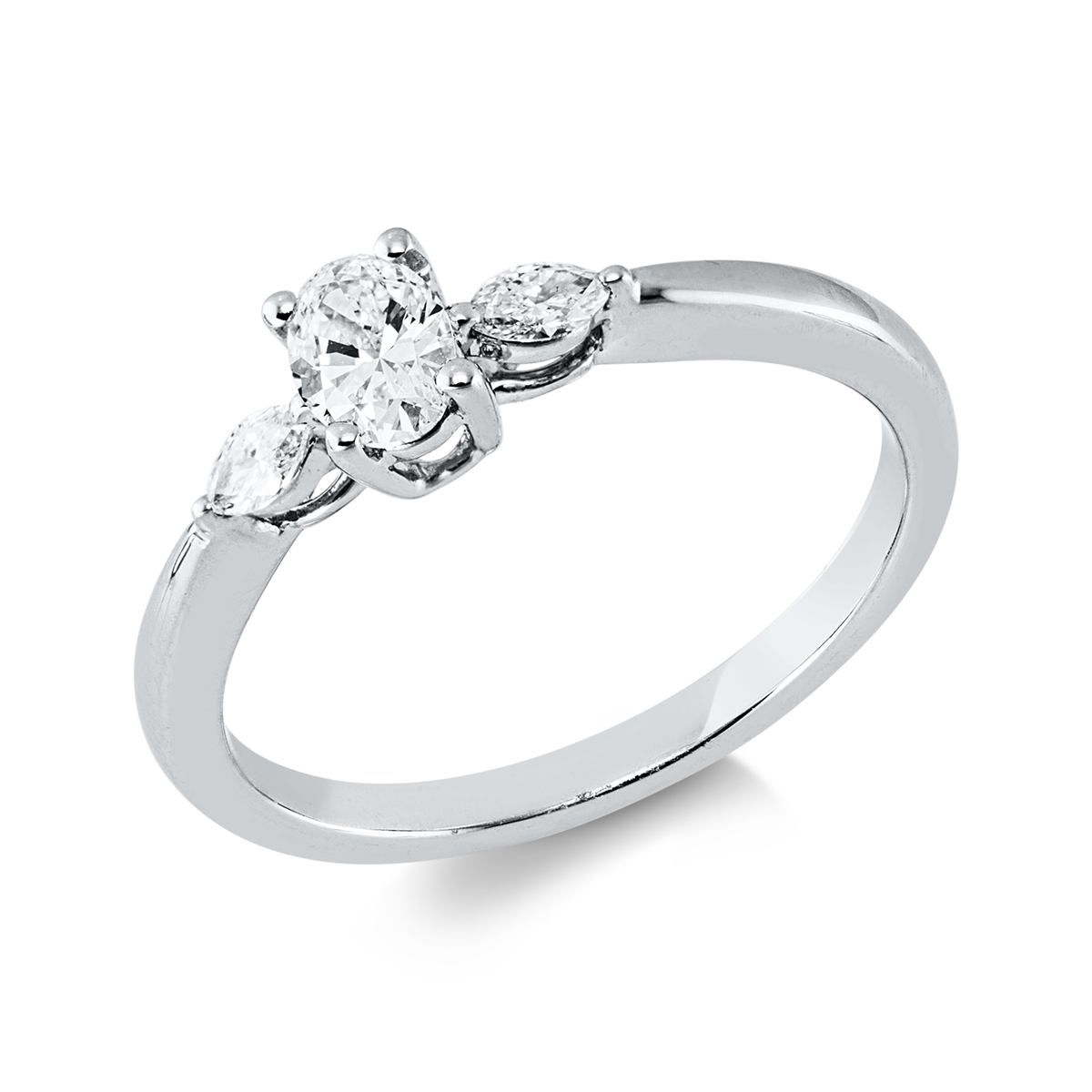 Solitaire mit Besatz Ring - 1KR89