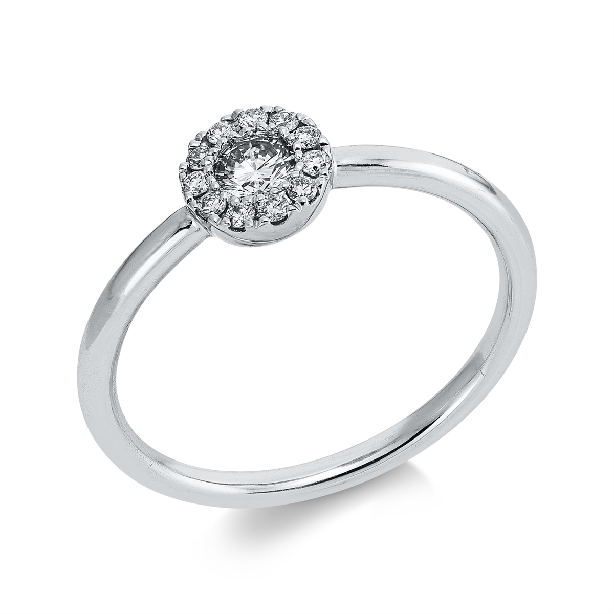 Solitaire mit Besatz Ring - 1LO22