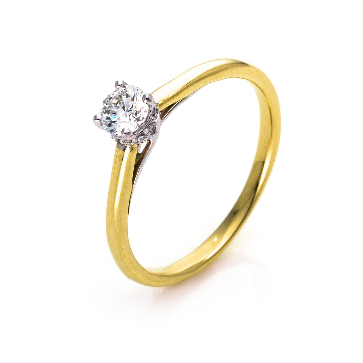 Solitaire mit Besatz Ring - 1O314