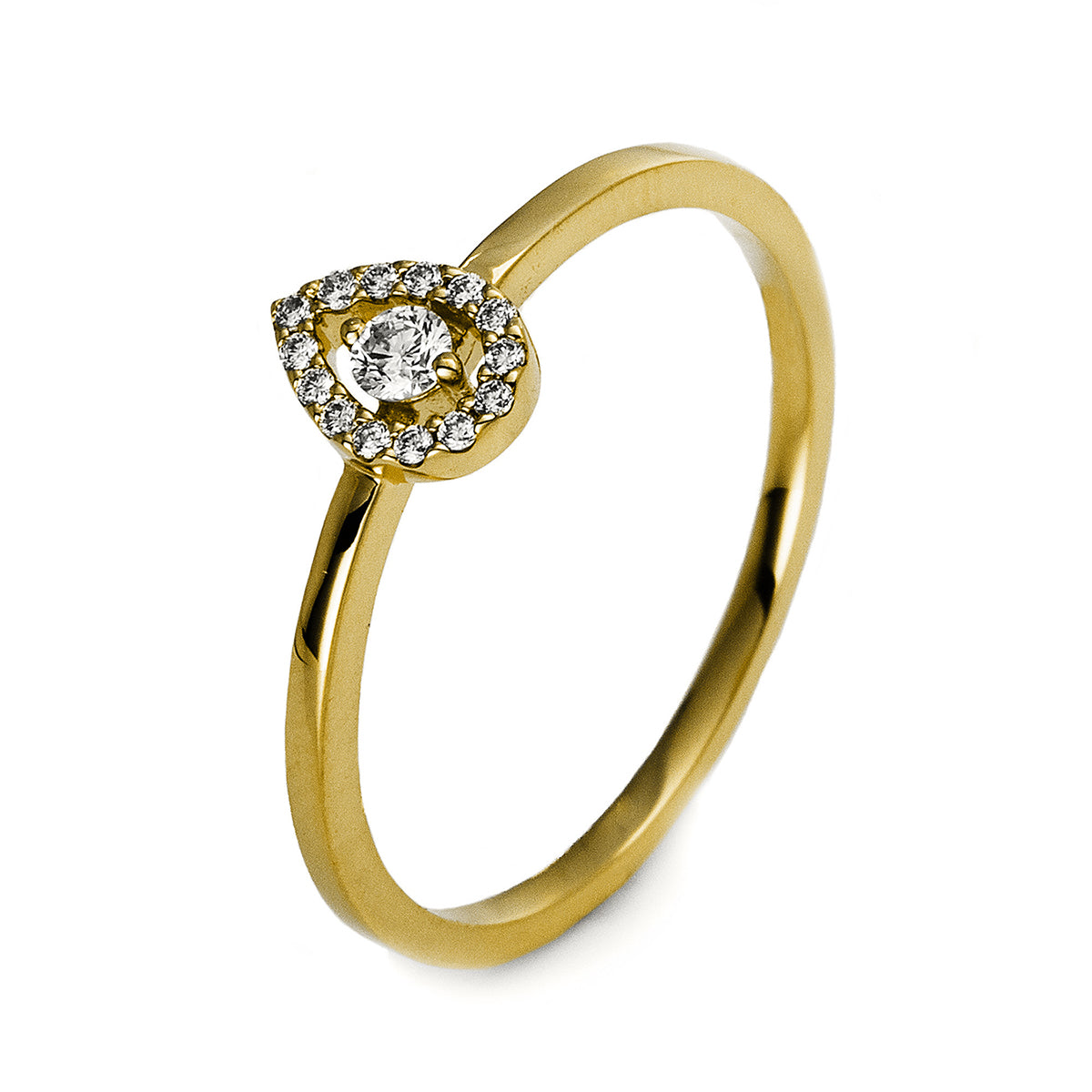 Solitaire mit Besatz Ring - 1O510