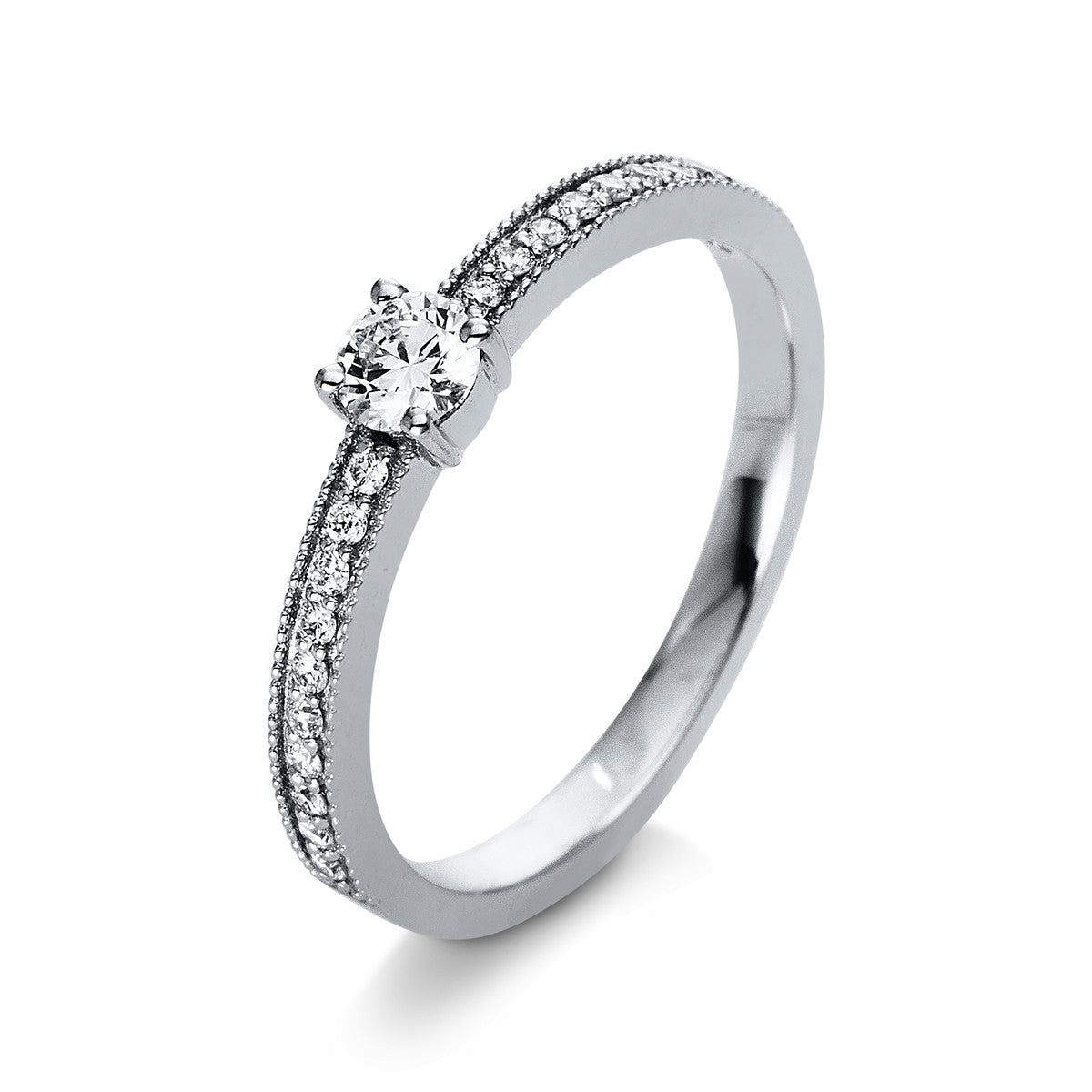 Solitaire mit Besatz Ring - 1R340