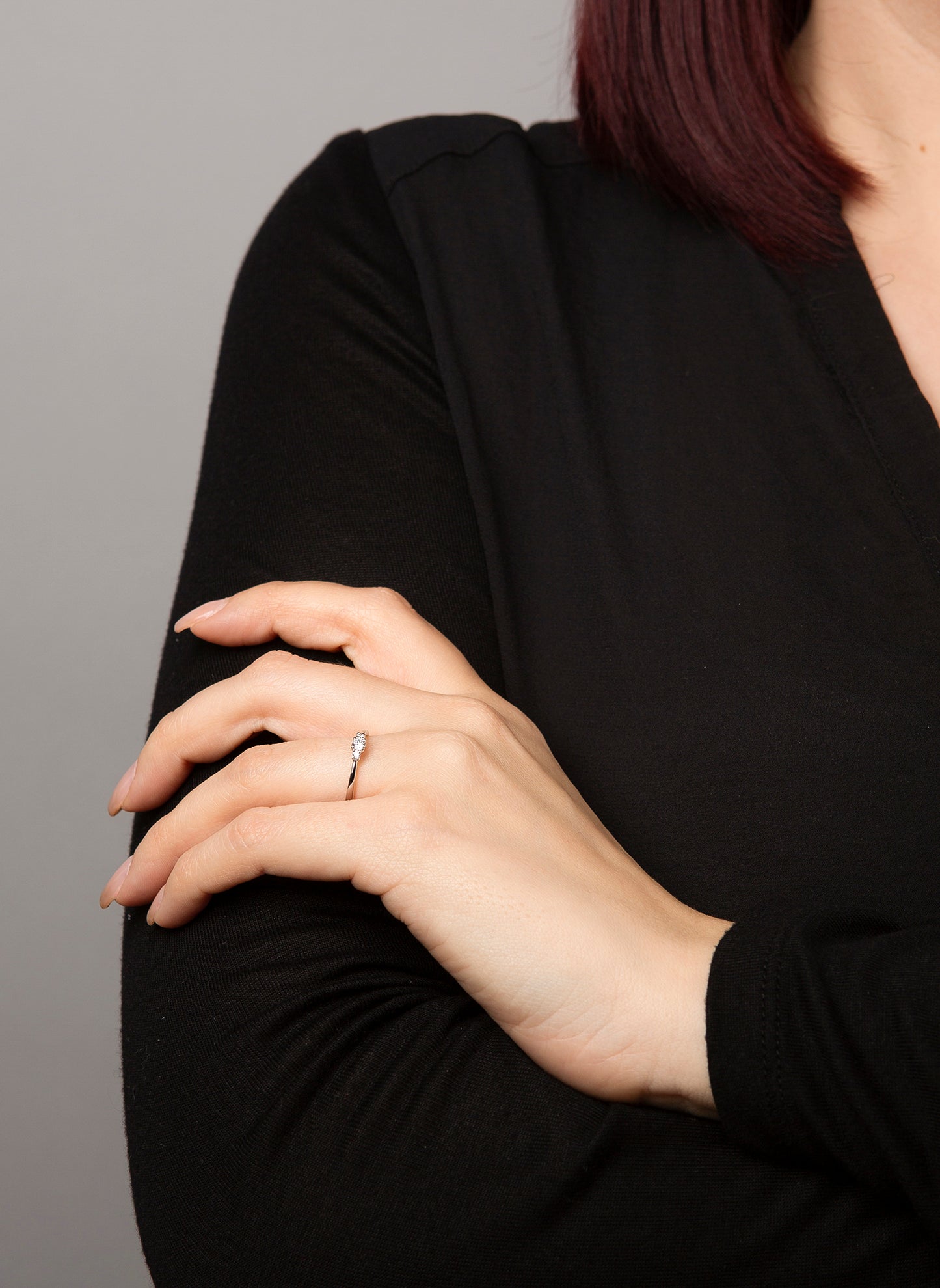 Solitaire mit Besatz Ring - 1Q747