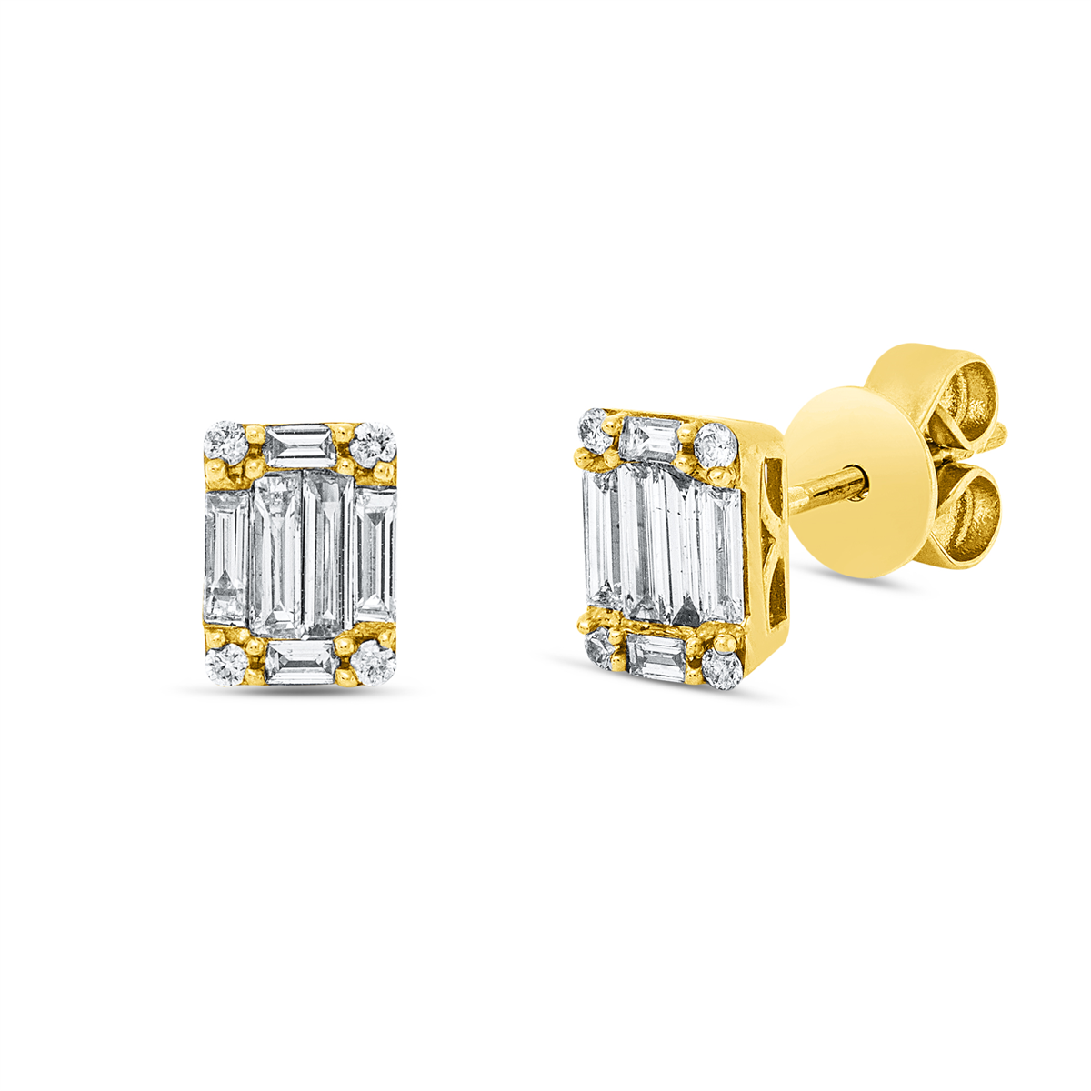 Baguette Illusion Ohrstecker - 2N419