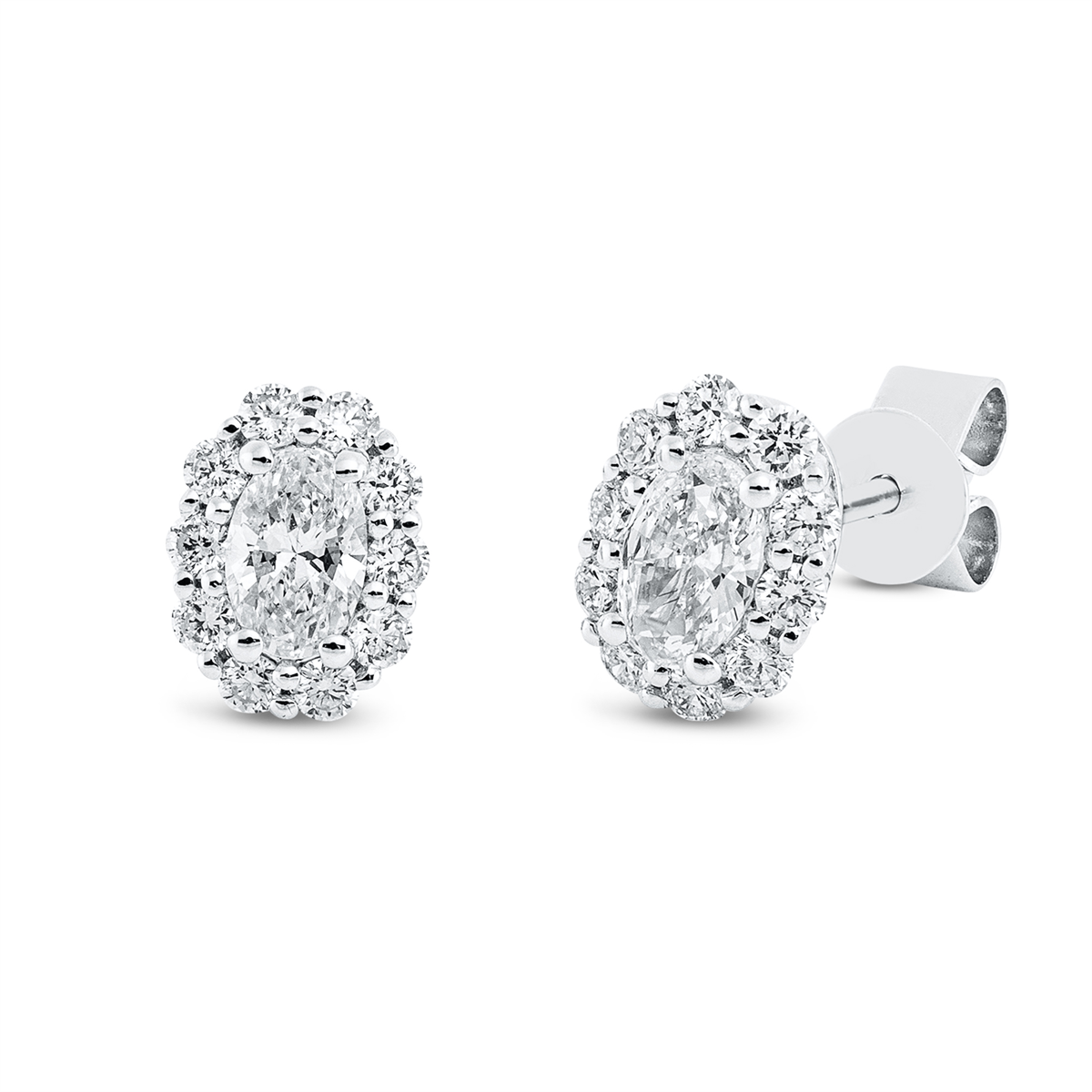 Solitaire mit Besatz Ohrstecker - 2R639