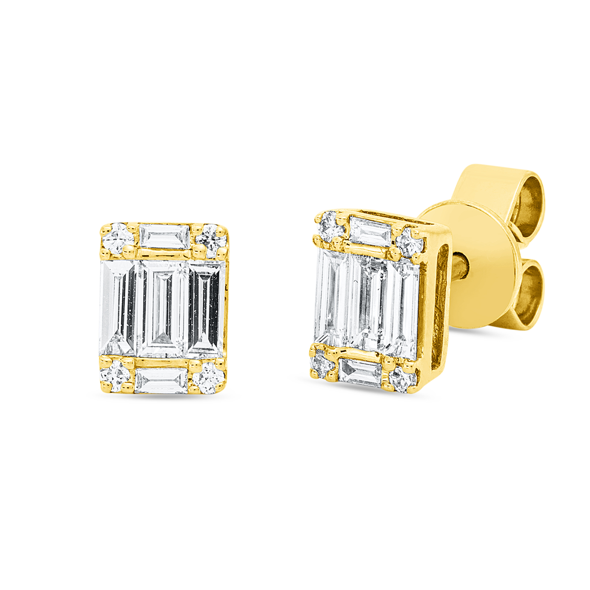 Baguette Illusion Ohrstecker - 2W384
