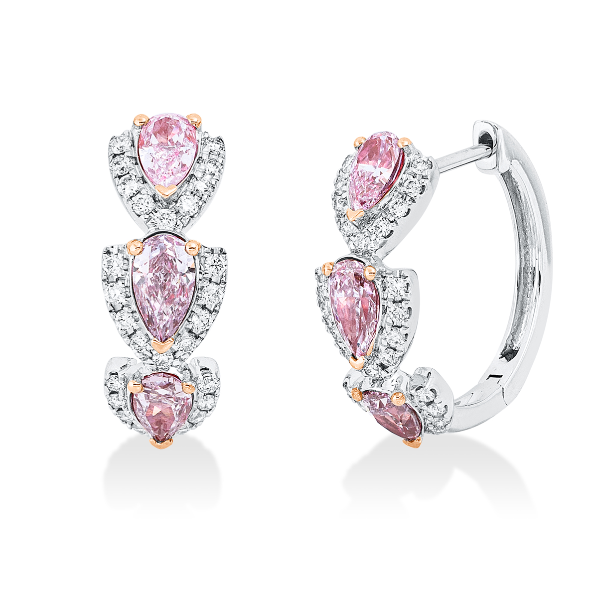 Farbiger Diamant Creolen - 2X033