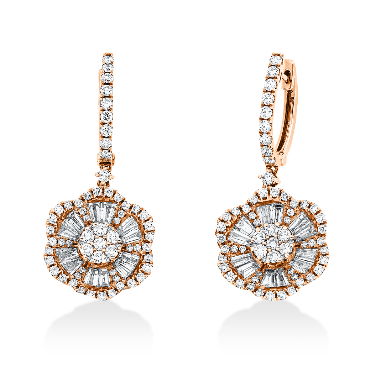 Baguette Illusion Ohrschmuck - 2X038