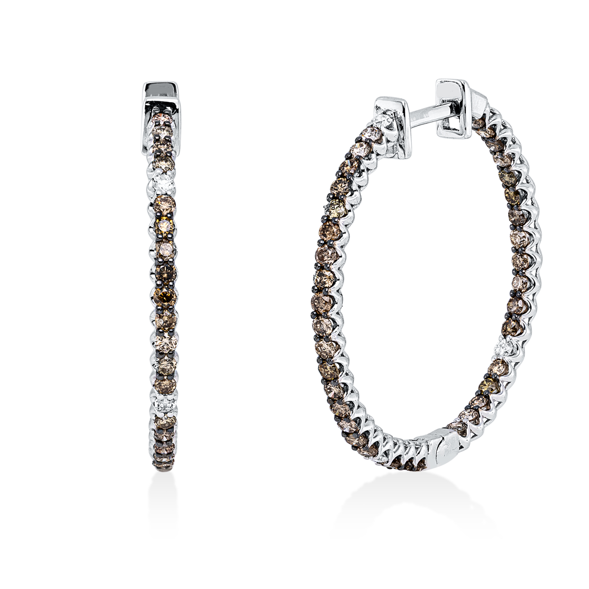 Farbiger Diamant Creolen - 2Y448