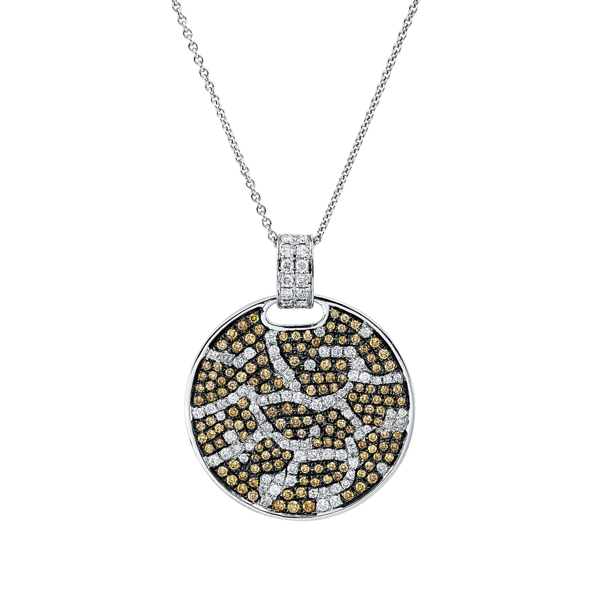 Farbiger Diamant Anhänger - 3I796