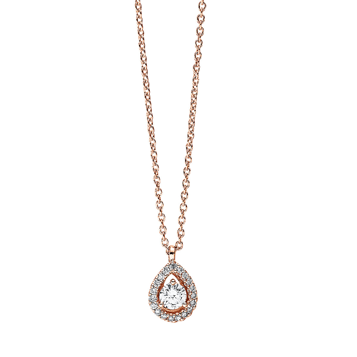 Solitaire mit Besatz Collier - 4F924