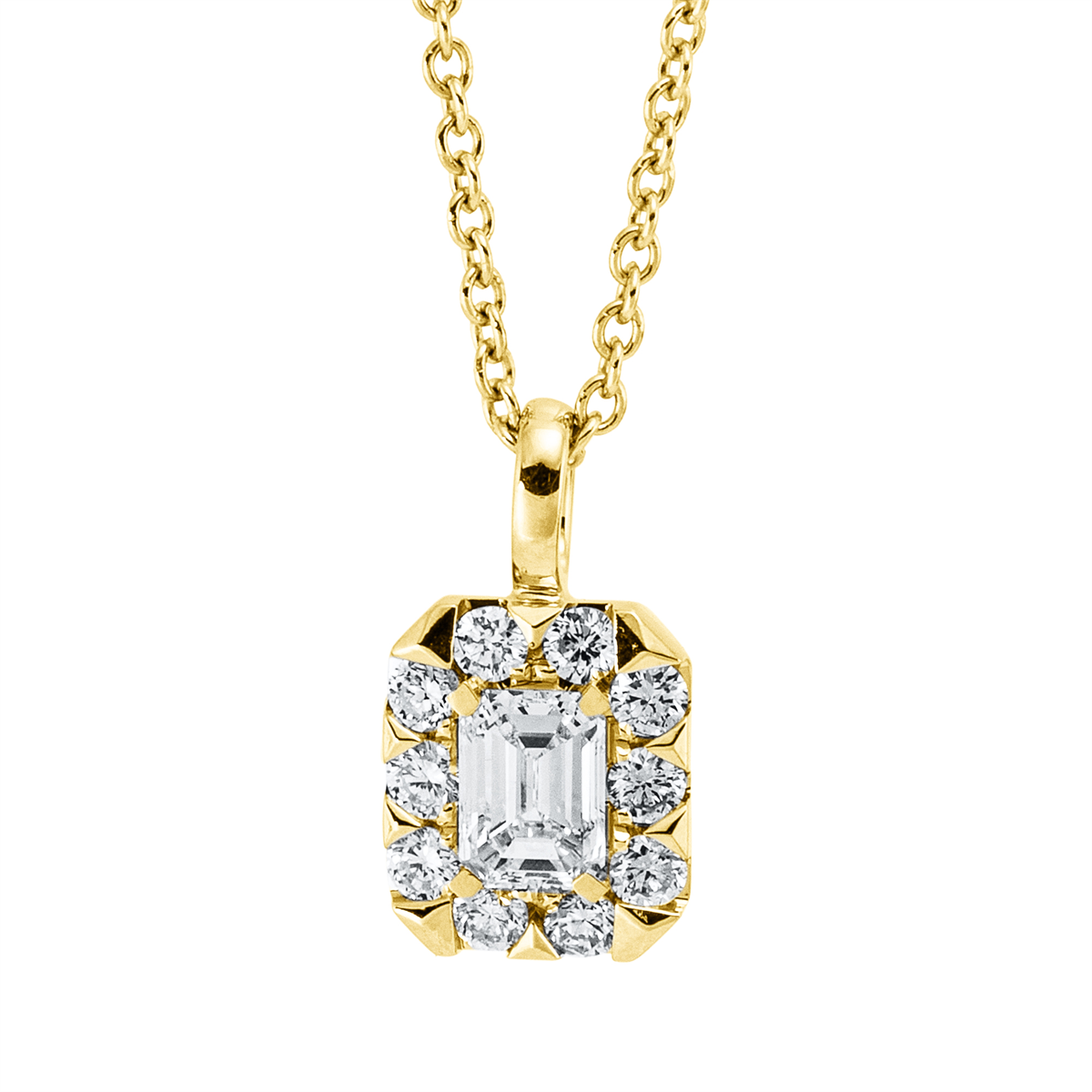 Solitaire mit Besatz Collier - 4M349