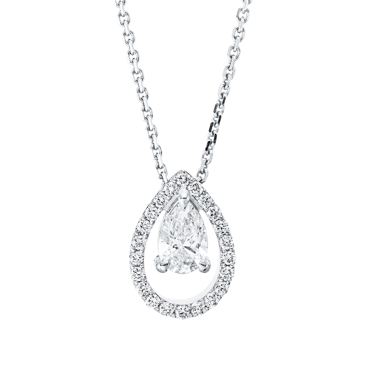Solitaire mit Besatz Collier - 4M704