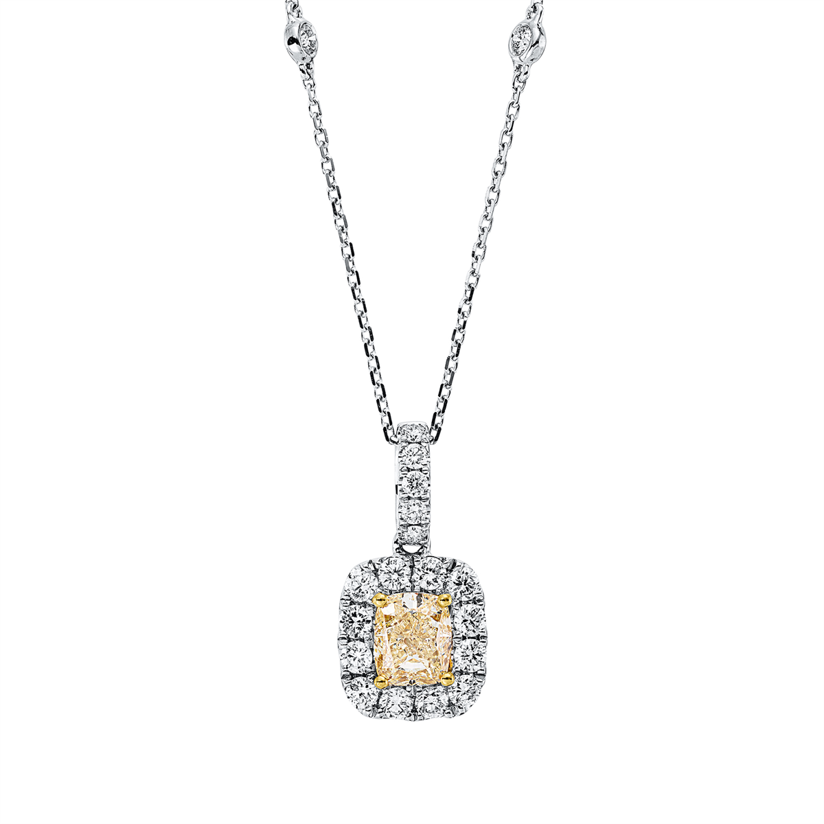 Farbiger Diamant Collier - 4N328