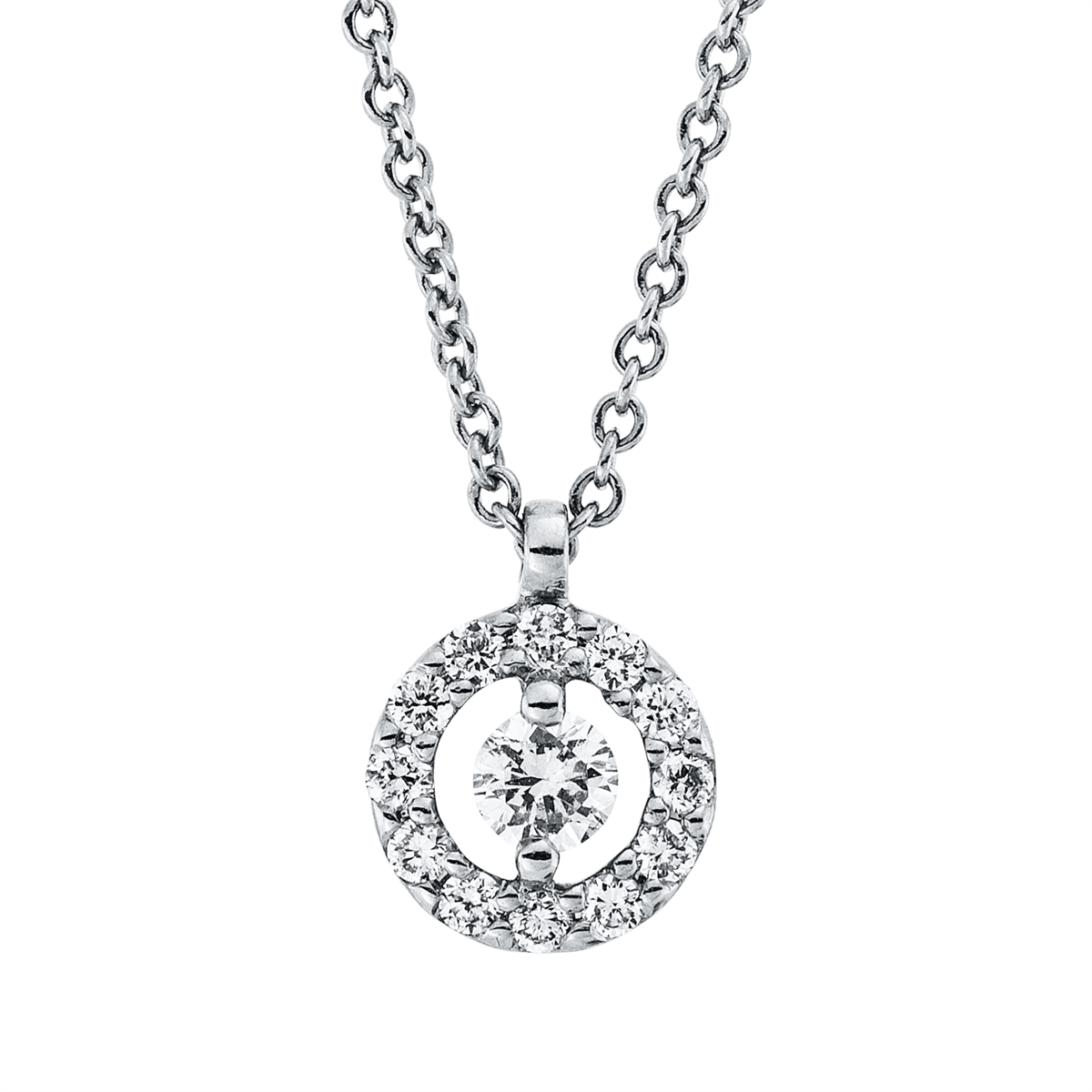 Solitaire mit Besatz Collier - 4N746