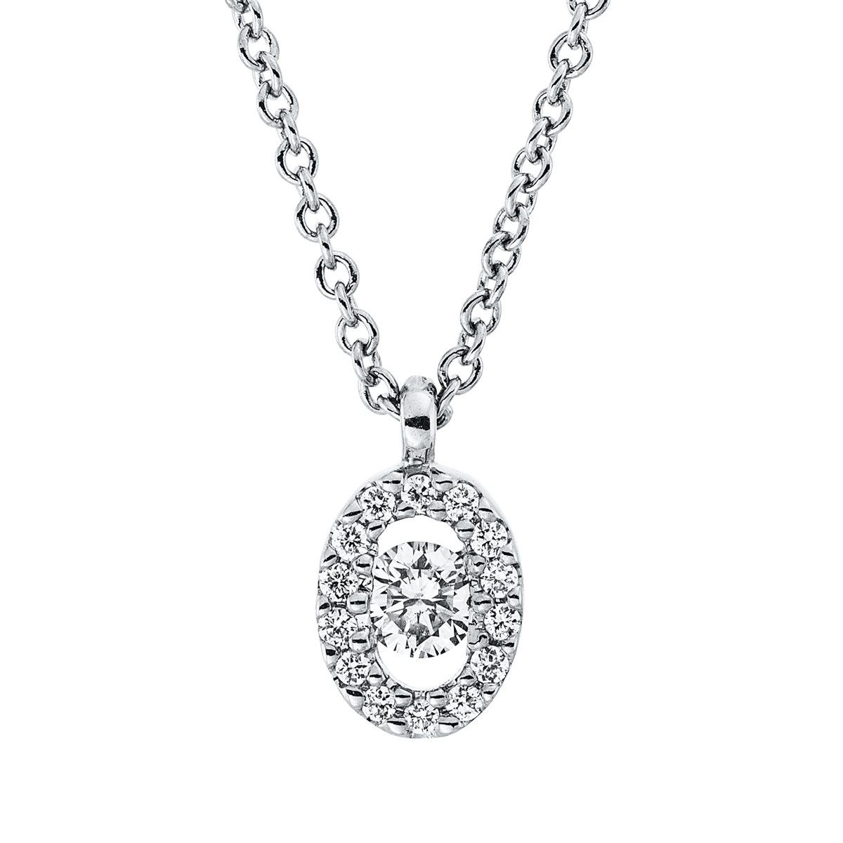 Solitaire mit Besatz Collier - 4N750