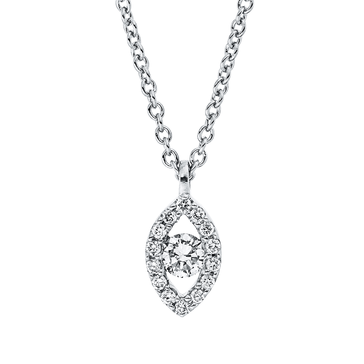 Solitaire mit Besatz Collier - 4N751
