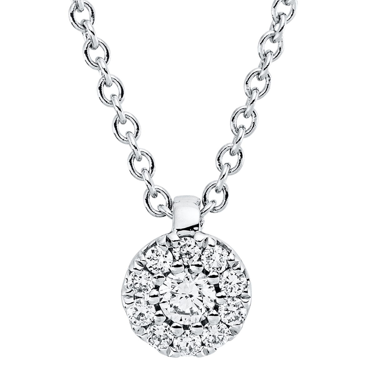 Solitaire mit Besatz Collier - 4N844