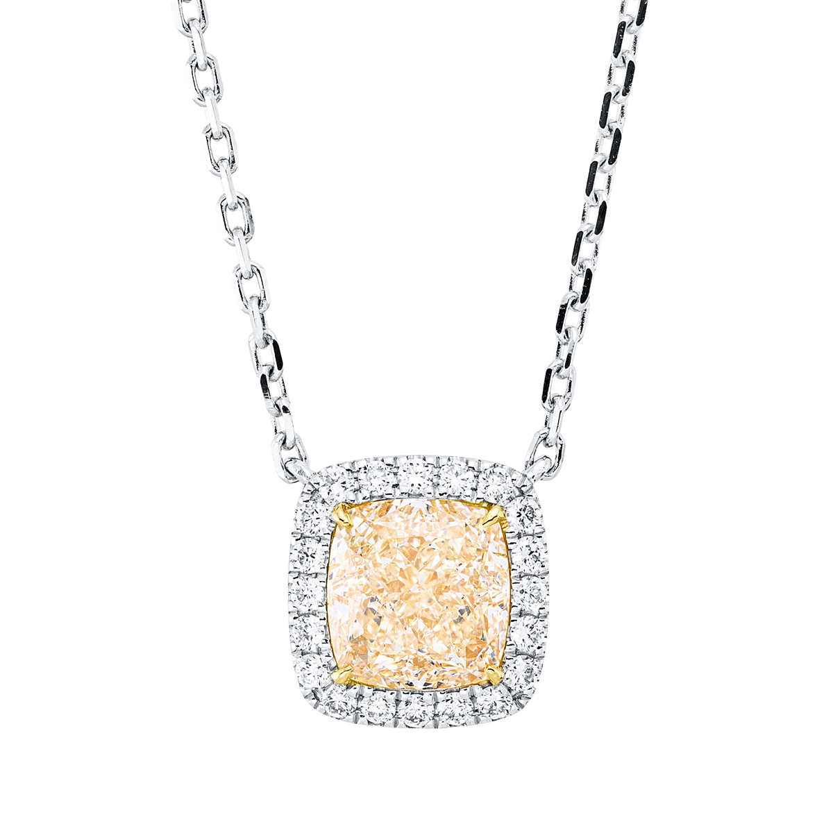Farbiger Diamant Collier - 4P204