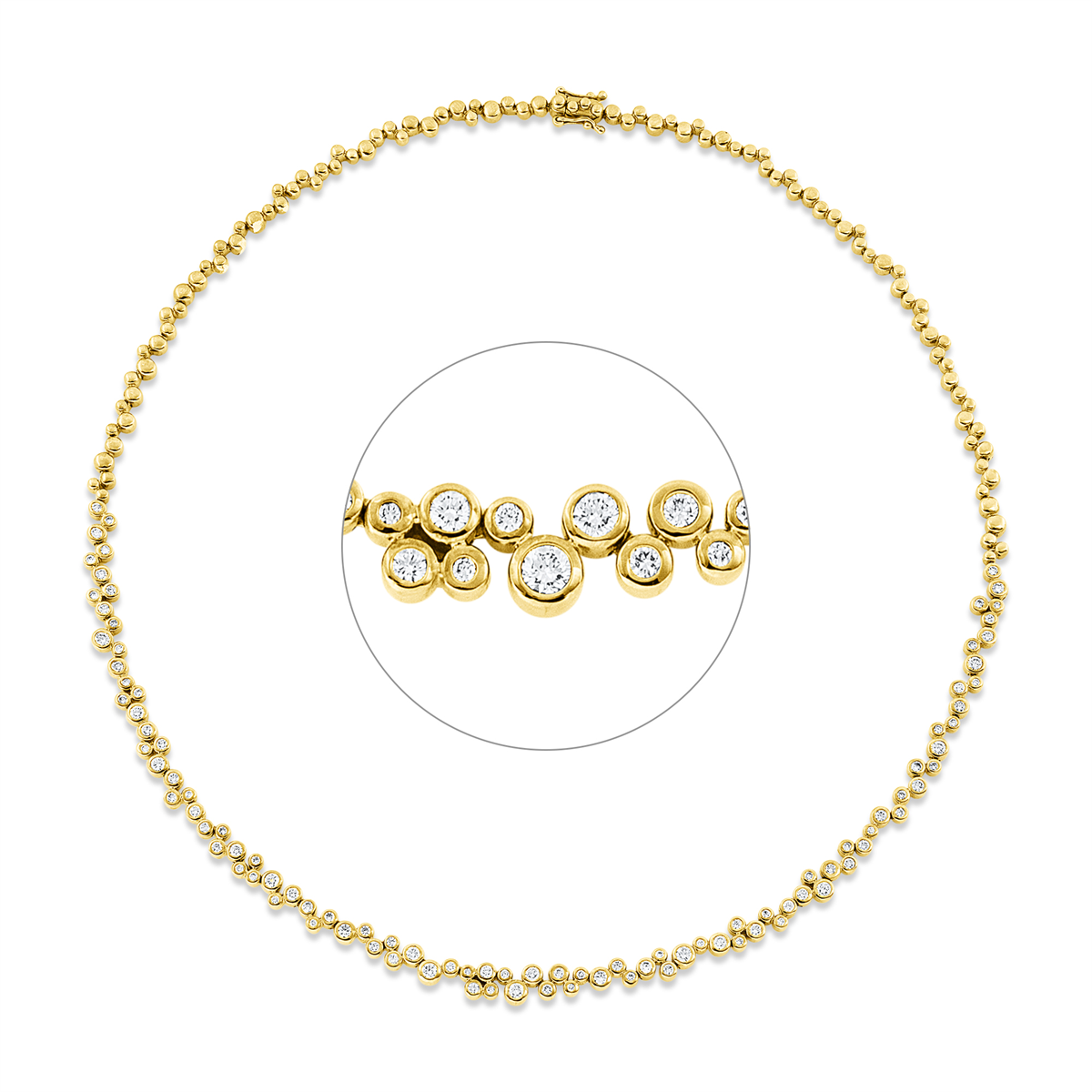Mehrfachsteinbesatz Collier - 4Q503