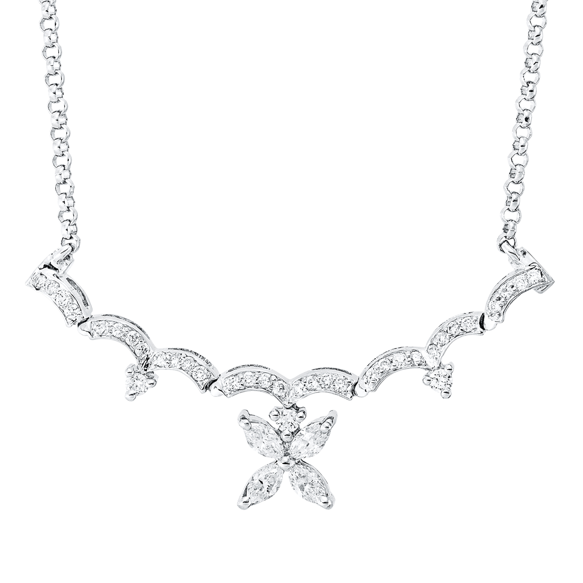 Mehrfachsteinbesatz Collier - 4Q670