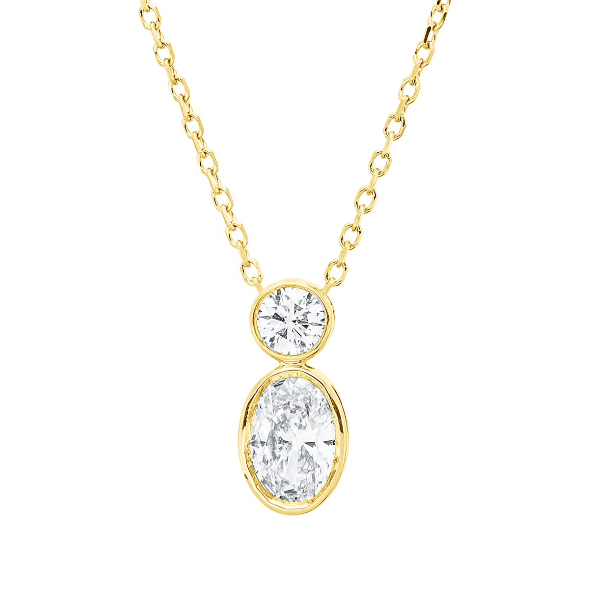 Solitaire mit Besatz Collier - 4Q832