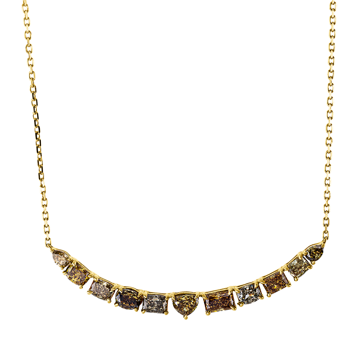 Farbiger Diamant Collier - 4R100