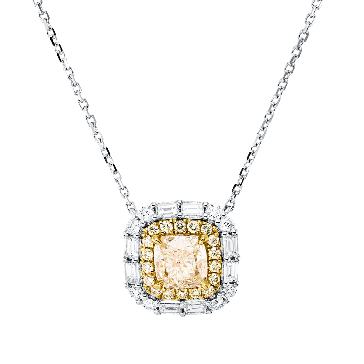 Farbiger Diamant Collier - 4R217